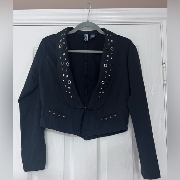 Weavers Jackets & Blazers - Vintage Grommet and Stud Crop Blazer